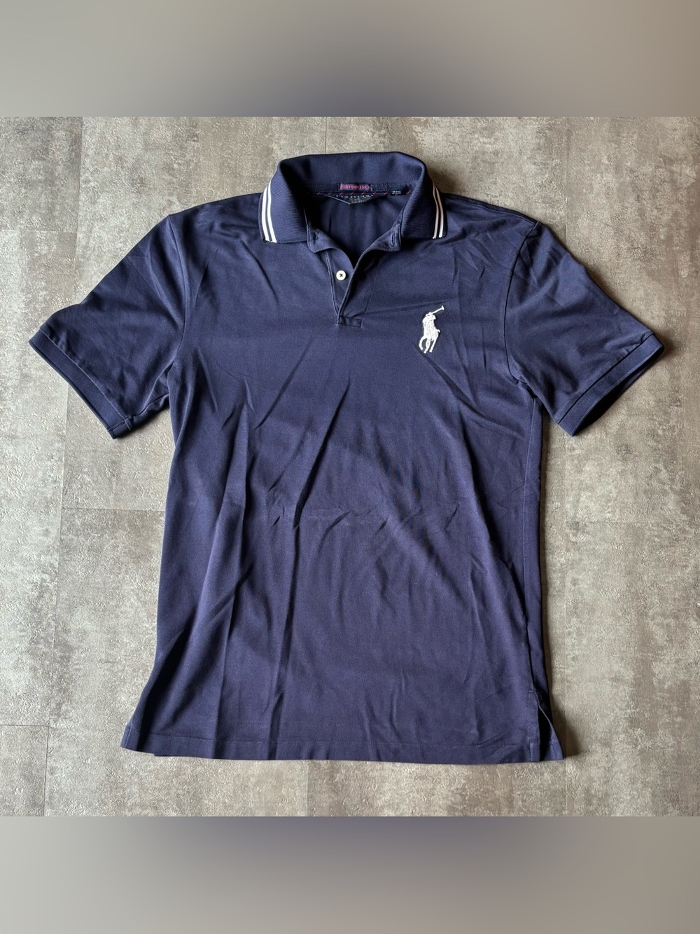 Polo Ralph Lauren Performance Golf Shirt Mens Small Navy Blue Big Pony